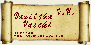 Vasiljka Udicki vizit kartica